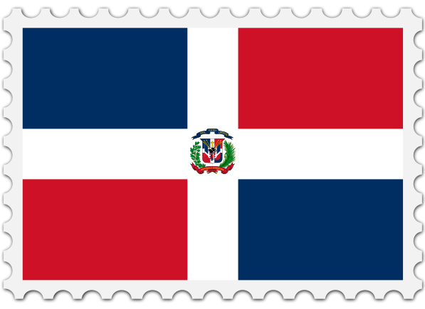 StampDominicanRepublicFlag